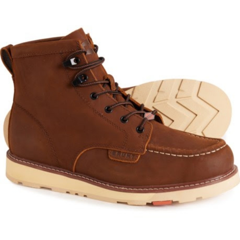 Brunt The Marin Boots Unlined Soft Toe 6" Mens Size 16 Brown Leather - Picture 8 of 13